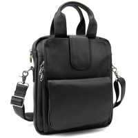 Вертикальна чоловіча сумка через плече шкіряна Tiding Bag 7266A