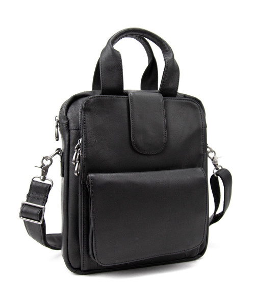 Вертикальна чоловіча сумка через плече шкіряна Tiding Bag 7266A