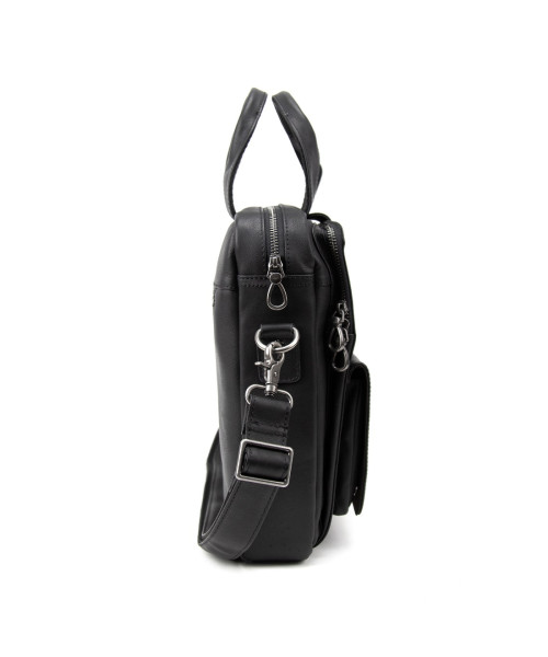 Вертикальна чоловіча сумка через плече шкіряна Tiding Bag 7266A