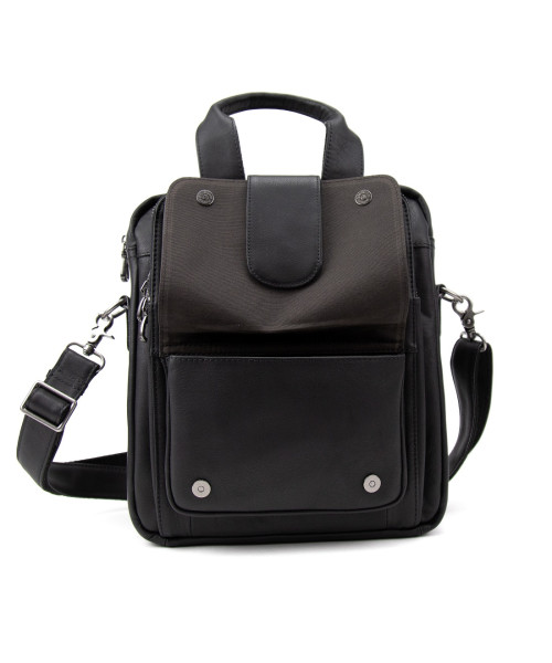 Вертикальна чоловіча сумка через плече шкіряна Tiding Bag 7266A