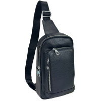 Кожаный черный слинг через плечо Tiding Bag A25F-250131A
