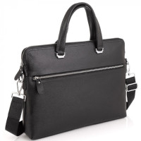 Сумка для ноутбука чорна шкіряна Tiding Bag A25F-9157-1A