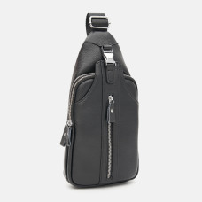 Сумка-слінг чорна шкіряна Tiding Bag F-A25F-5003A
