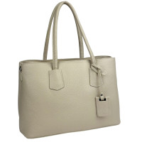 Firenze Italy F-IT-7601B classic women's beige leather bag