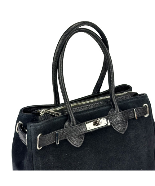 Suede classic women's bag Firenze Italy F-IT-8600A