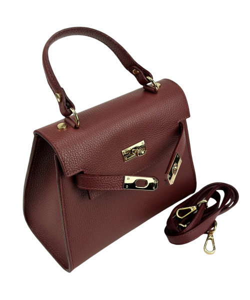 Невелика класична шкіряна сумочка Firenze Italy F-IT-9866DR