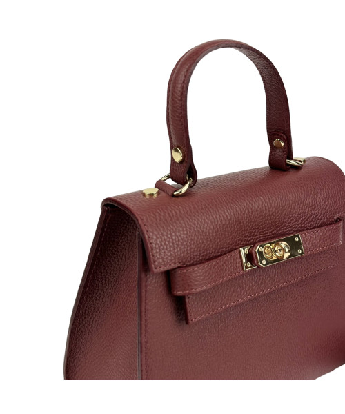Невелика класична шкіряна сумочка Firenze Italy F-IT-9866DR