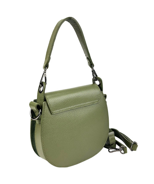 Кросбоді маленьке шкіряне комбінація шкіри та замші Firenze Italy F-IT-9887GR-D