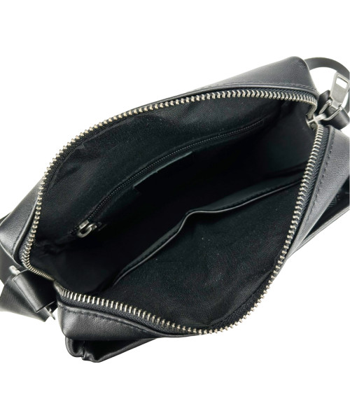 Сумка чоловіча шкіряна чорна Tiding Bag 1007A