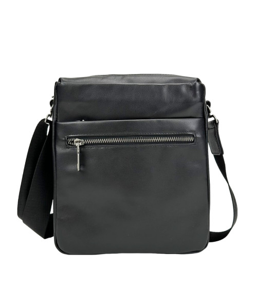 Сумка чоловіча шкіряна чорна Tiding Bag 1007A