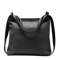 Leather black shopper bag Firenze Italy F-IT-7620A