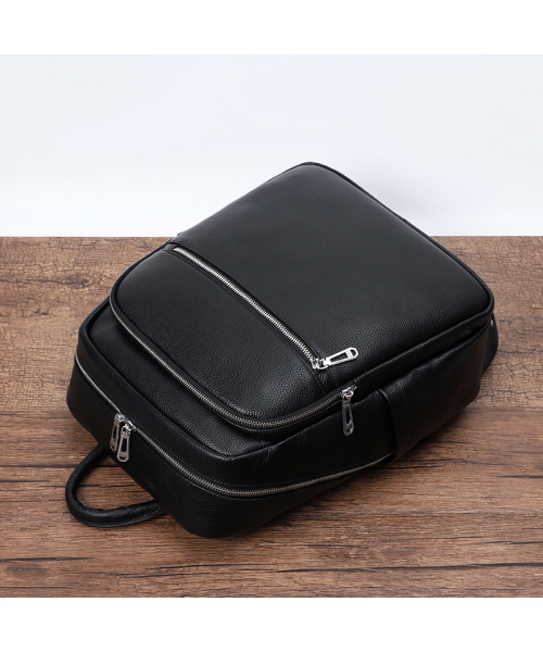 Мужской кожаный рюкзак на два отдела Tiding Bag FL-N2-0201A