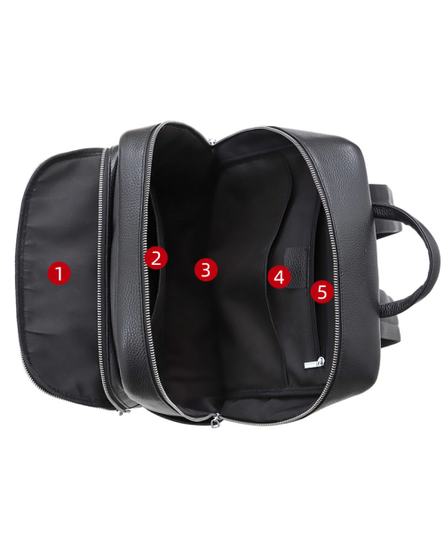 Мужской кожаный рюкзак на два отдела Tiding Bag FL-N2-0201A
