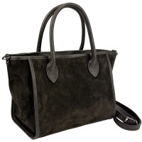 Shopper dark brown suede Firenze Italy F-IT-7685DB