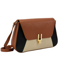 Stylish women's leather crossbody in combined color Firenze Italy F-IT-6644ABC