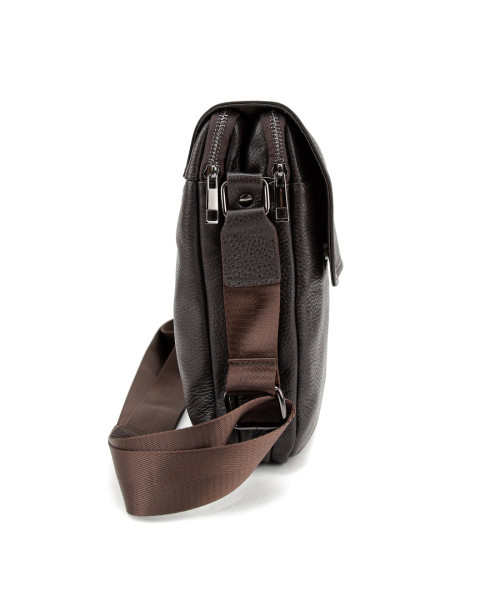 Шкіряний месенджер з клапаном на два відділи Tiding Bag M56-3508C