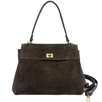 Classic suede shoulder bag Firenze Italy F-IT-888DB