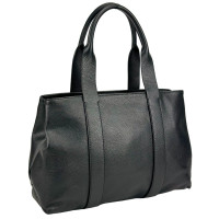 Black leather shopper bag Firenze Italy F-IT-7640A