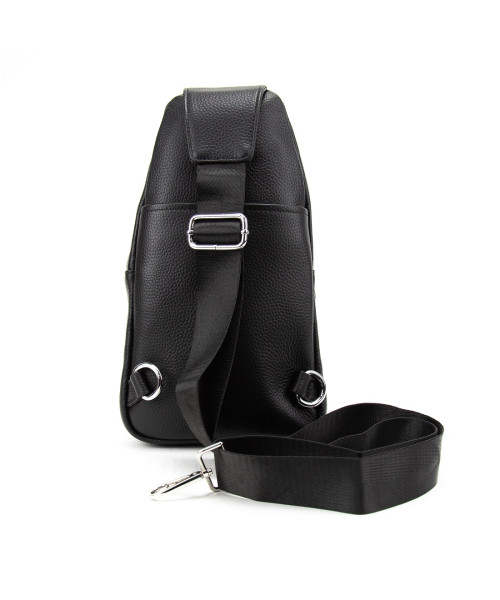 Шкіряний чорний слінг через плече Tiding Bag A25F-250123A