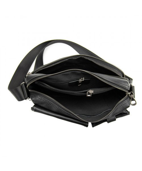 Шкіряна сумка через плече горизонтальна Tiding Bag 1628A