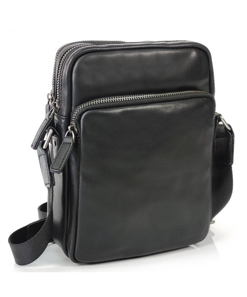 Men's black leather bag Tiding Bag 168A
