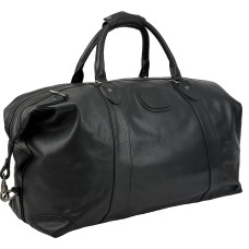 Дорожная сумка шкіряна чорна Tiding Bag 2090A