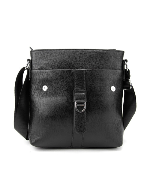 Мессенджер чорний шкіряний TIDING BAG A25-8805A