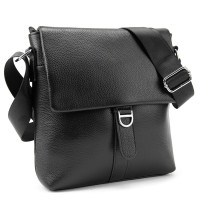 Мессенджер чорний шкіряний TIDING BAG A25-8805A