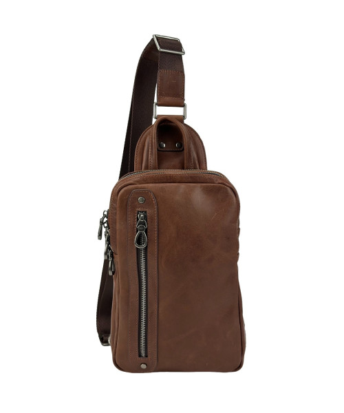 Сумка-слінг чоловіча шкіряна Tiding Bag 9801C