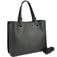 Firenze Italy F-IT-7645DG Classic Women's Dark Gray Leather Bag