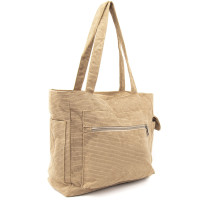 Velvet spacious beige shopper Lilly P2-1468B