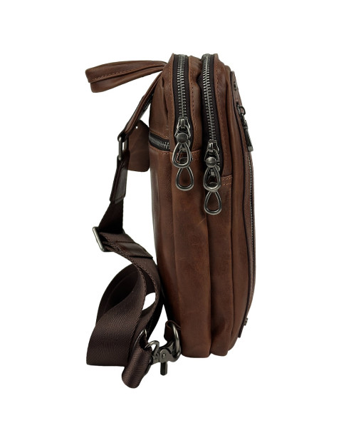 Сумка-слінг чоловіча шкіряна Tiding Bag 9801C