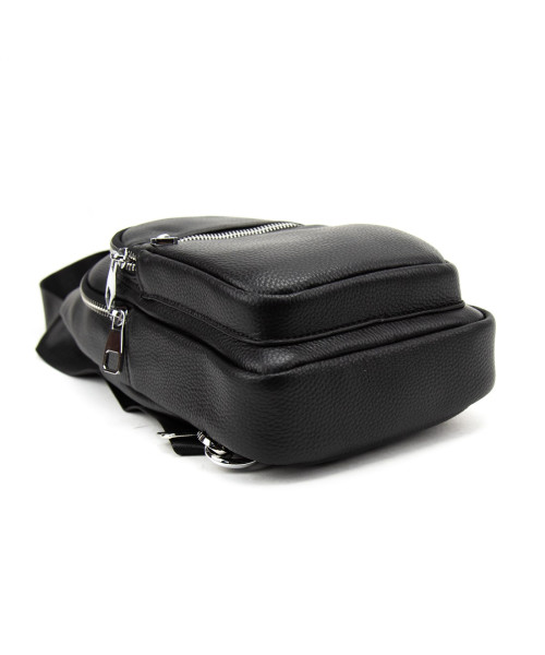 Шкіряний чорний слінг через плече Tiding Bag A25F-250123A