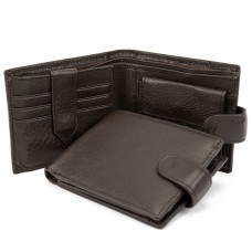 Портмоне коричневе шкіряне Tiding Bag A7-258DB