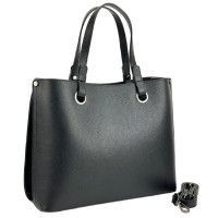 Firenze Italy F-IT-7645A classic women's black leather bag