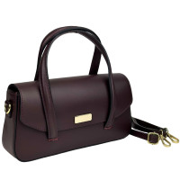 Classic women's leather bag with long handles Firenze Italy F-IT-9899BO