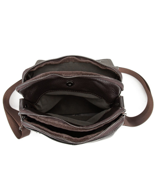 Шкіряний месенджер з клапаном на два відділи Tiding Bag M56-3508C