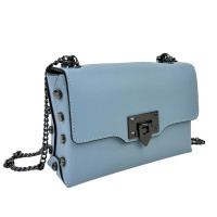 Women's leather bag with a chain Firenze Italy F-IT-9812BL