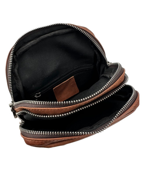 Сумка-слінг чоловіча шкіряна Tiding Bag 9801C
