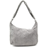 Вельветова сумка жіноча сіра Lilly P4-8298G