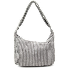 Вельветова сумка жіноча сіра Lilly P4-8298G