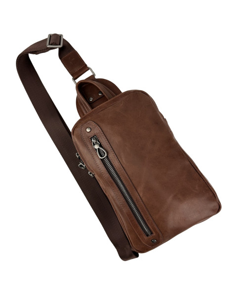 Сумка-слінг чоловіча шкіряна Tiding Bag 9801C