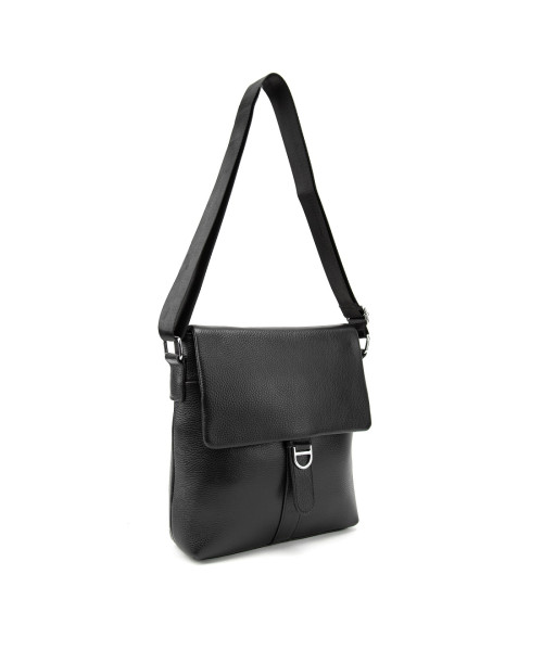 Мессенджер чорний шкіряний TIDING BAG A25-8805A