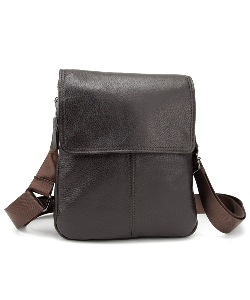 Шкіряний месенджер з клапаном на два відділи Tiding Bag M56-3508C
