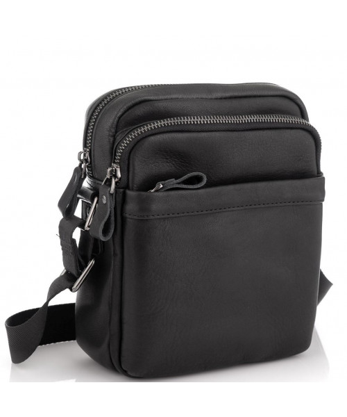 Чоловіча сумка через плече чорна Tiding Bag 6027A