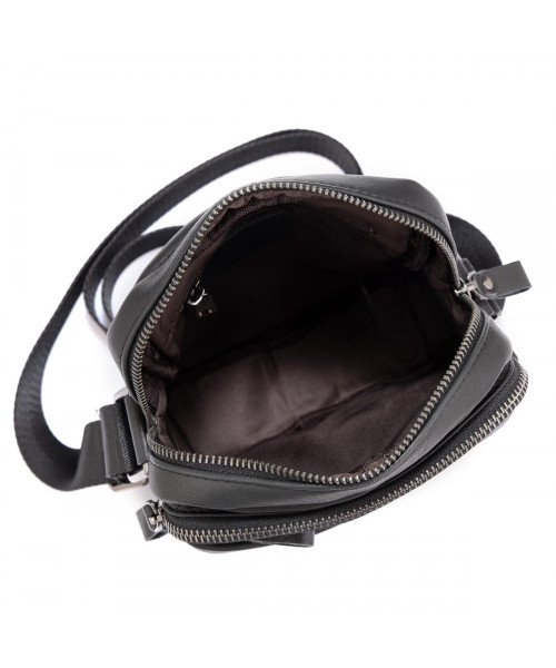 Чоловіча сумка через плече чорна Tiding Bag 6027A