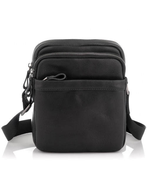 Чоловіча сумка через плече чорна Tiding Bag 6027A