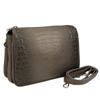 Firenze Italy F-IT-9871B women's frame handbag with reptile print