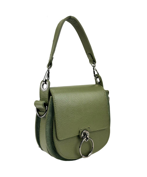 Кросбоді маленьке шкіряне комбінація шкіри та замші Firenze Italy F-IT-9887GR-D