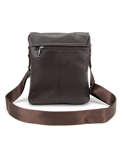 Шкіряний месенджер з клапаном на два відділи Tiding Bag M56-3508C